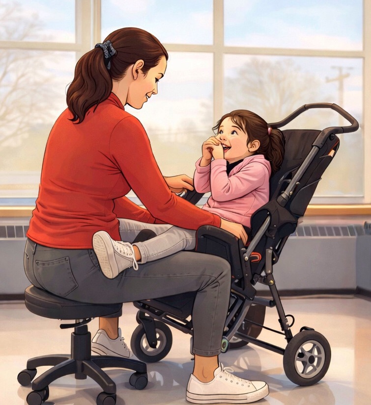 Transférer un enfant handicapé avec un tabouret à roulettes : quand c’est possible et comment faire